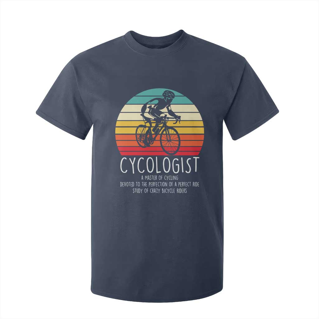 Cycologist Definition T Shirt For Kid Vintage Bicycle Rider Cycling Gift TS12 Navy Print Your Wear
