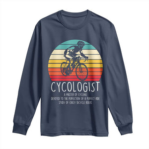 Cycologist Definition Long Sleeve Shirt Vintage Bicycle Rider Cycling Gift TS12 Navy Print Your Wear