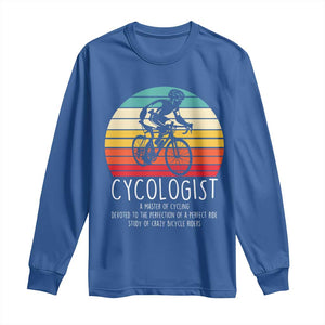 Cycologist Definition Long Sleeve Shirt Vintage Bicycle Rider Cycling Gift TS12 Royal Blue Print Your Wear