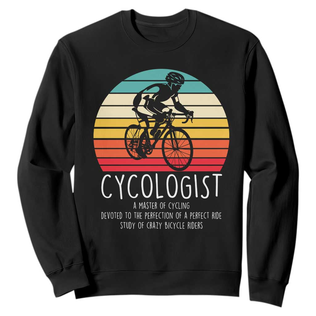 Cycologist Definition Sweatshirt Vintage Bicycle Rider Cycling Gift TS12 Black Print Your Wear
