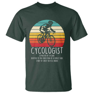 Cycologist Definition T Shirt Vintage Bicycle Rider Cycling Gift TS12 Dark Forest Green Print Your Wear