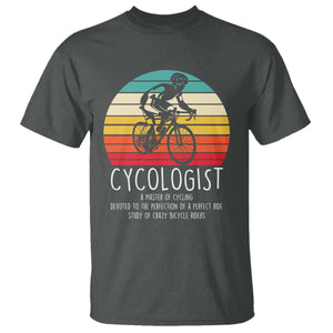 Cycologist Definition T Shirt Vintage Bicycle Rider Cycling Gift TS12 Dark Heather Print Your Wear