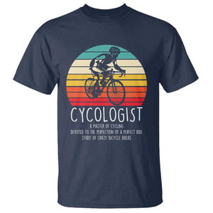 Cycologist Definition T Shirt Vintage Bicycle Rider Cycling Gift TS12 Navy Print Your Wear