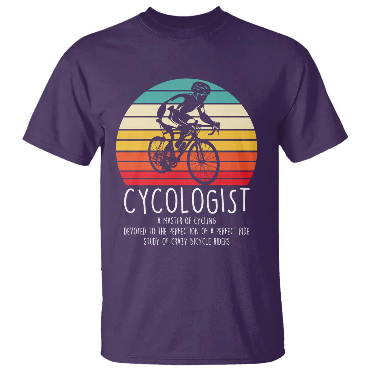 Cycologist Definition T Shirt Vintage Bicycle Rider Cycling Gift TS12 Purple Print Your Wear