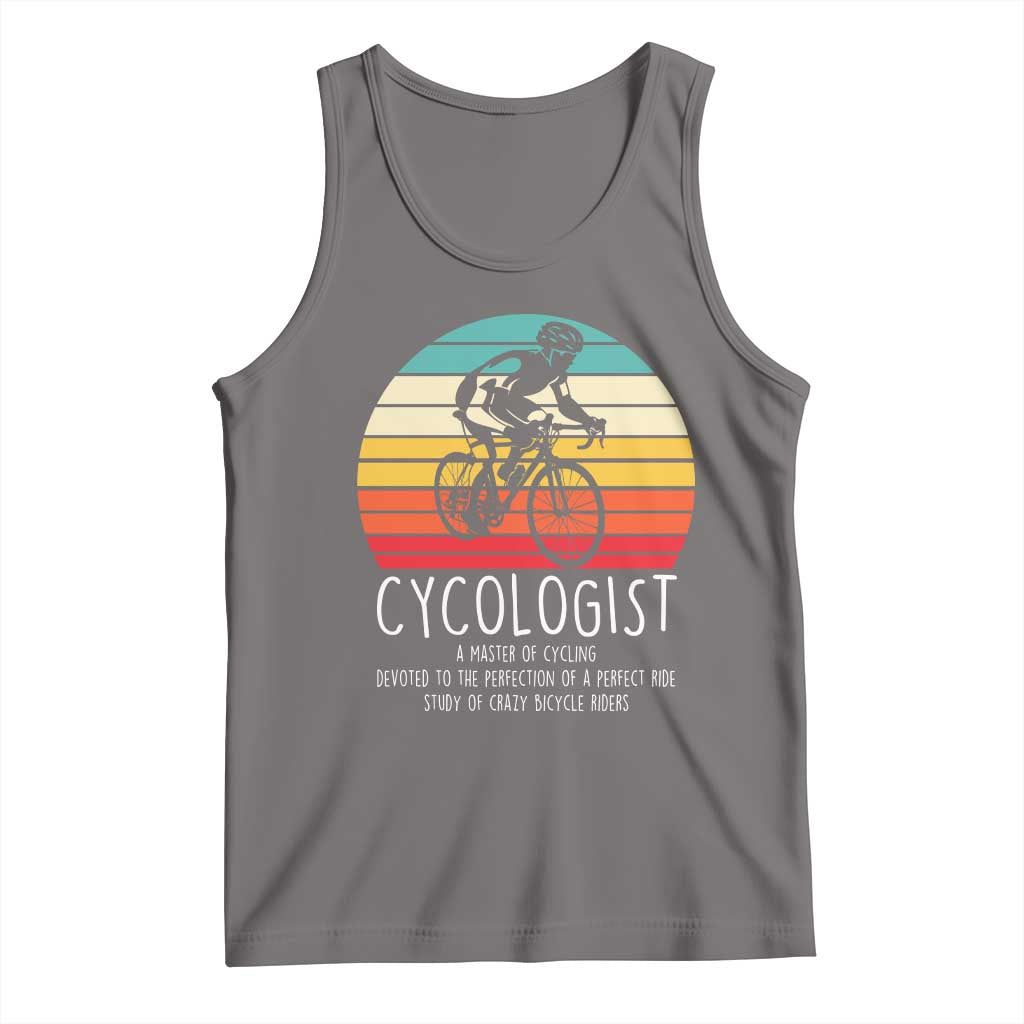 Cycologist Definition Tank Top Vintage Bicycle Rider Cycling Gift TS12 Deep Heather Print Your Wear