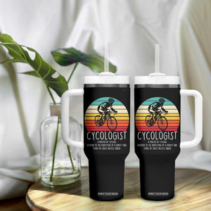 Cycologist Definition Tumbler With Handle Vintage Bicycle Rider Cycling Gift TS12 Print Your Wear