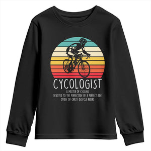 Cycologist Definition Youth Sweatshirt Vintage Bicycle Rider Cycling Gift TS12 Black Print Your Wear