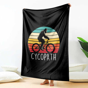 Cycopath Bigfoot Riding Bike Throw Blanket Funny Bigfoot Cyclist Bicycle Gift TS12 Print Your Wear