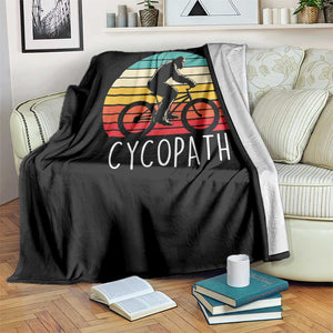 Cycopath Bigfoot Riding Bike Throw Blanket Funny Bigfoot Cyclist Bicycle Gift TS12 Print Your Wear
