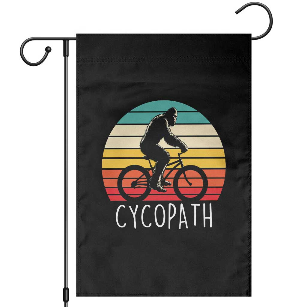 Cycopath Bigfoot Riding Bike Garden Flag Funny Bigfoot Cyclist Bicycle Gift TS12 Black Print Your Wear