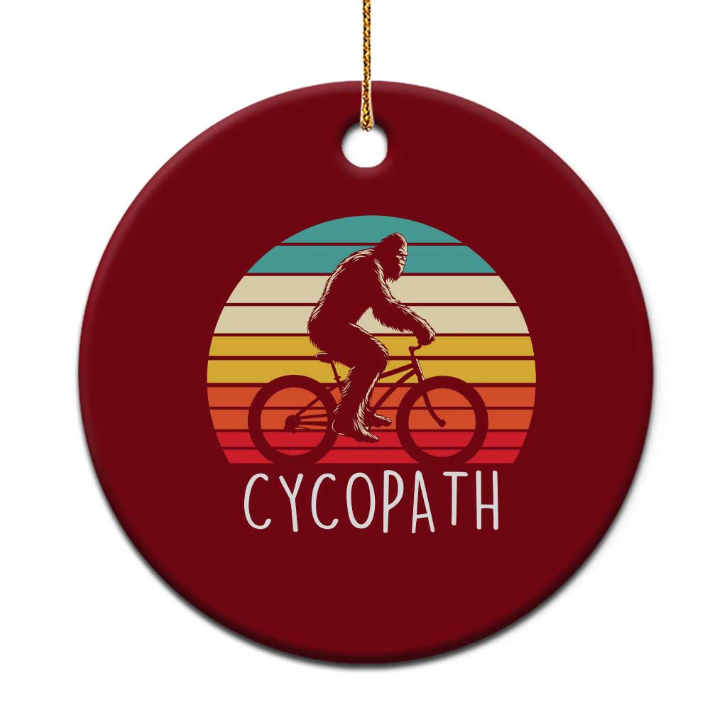 Cycopath Bigfoot Riding Bike Ceramic Ornament Funny Bigfoot Cyclist Bicycle Gift TS12 1pc Red Print Your Wear