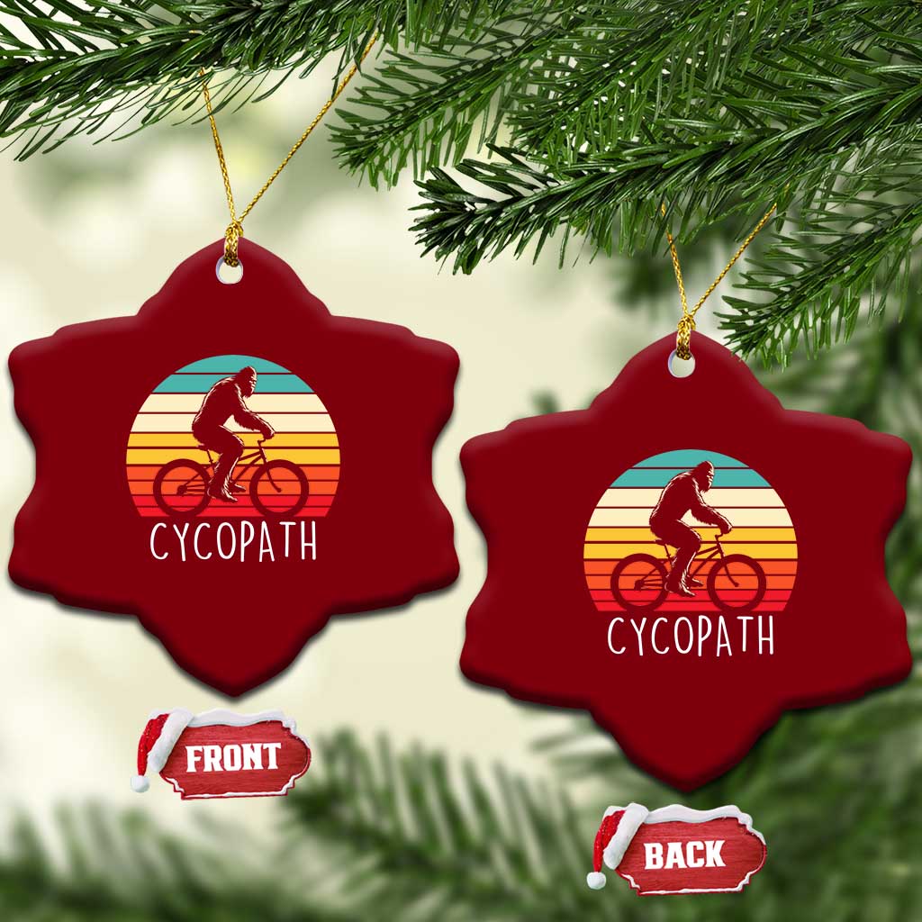 Cycopath Bigfoot Riding Bike Ceramic Ornament Funny Bigfoot Cyclist Bicycle Gift TS12 Print Your Wear