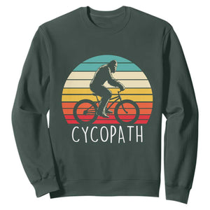 Cycopath Bigfoot Riding Bike Sweatshirt Funny Bigfoot Cyclist Bicycle Gift TS12 Dark Forest Green Print Your Wear