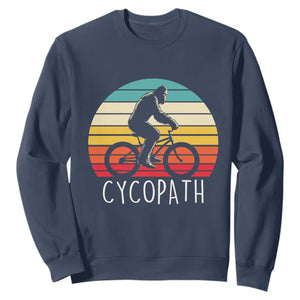 Cycopath Bigfoot Riding Bike Sweatshirt Funny Bigfoot Cyclist Bicycle Gift TS12 Navy Print Your Wear