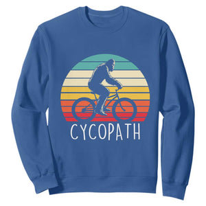 Cycopath Bigfoot Riding Bike Sweatshirt Funny Bigfoot Cyclist Bicycle Gift TS12 Royal Blue Print Your Wear