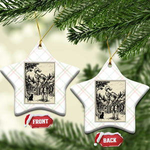 Funny Medieval Knight Boop Black Cat Ceramic Ornament Renaissance Fantasy Cat Lover TS12 Print Your Wear