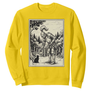 Funny Medieval Knight Boop Black Cat Sweatshirt Renaissance Fantasy Cat Lover TS12 Daisy Print Your Wear