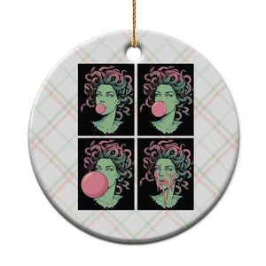 Funny Medusa Blowing Bubble Gum Ceramic Ornament Greek Mythology Pop Art Gift TS12 1pc Christmas Plaid Print Your Wear