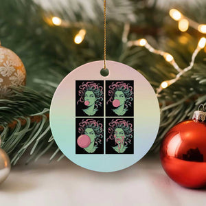 Funny Medusa Blowing Bubble Gum Ceramic Ornament Greek Mythology Pop Art Gift TS12 1pc Pastel Print Your Wear