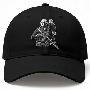George Washington Tactical Soldier Baseball Cap Military Patriot Bald Eagle USA Flag Gift TS12 Print Your Wear