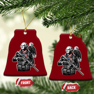George Washington Tactical Soldier Ceramic Ornament Military Patriot Bald Eagle USA Flag Gift TS12 Print Your Wear