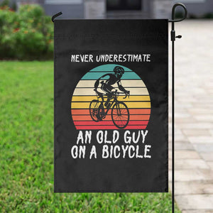 Never Underestimate An Old Guy On A Bicycle Garden Flag Cycling Lover Gift TS12 Print Your Wear