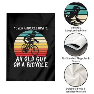 Never Underestimate An Old Guy On A Bicycle Garden Flag Cycling Lover Gift TS12 Print Your Wear