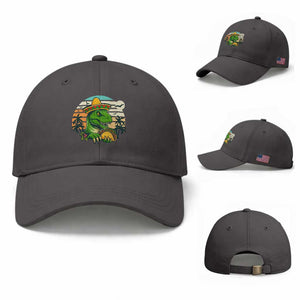 Funny Tacos Dinosaur Baseball Cap Mexican Food Lover Gift TS12 Baseball Cap Universal Fit Dark Gray Print Your Wear