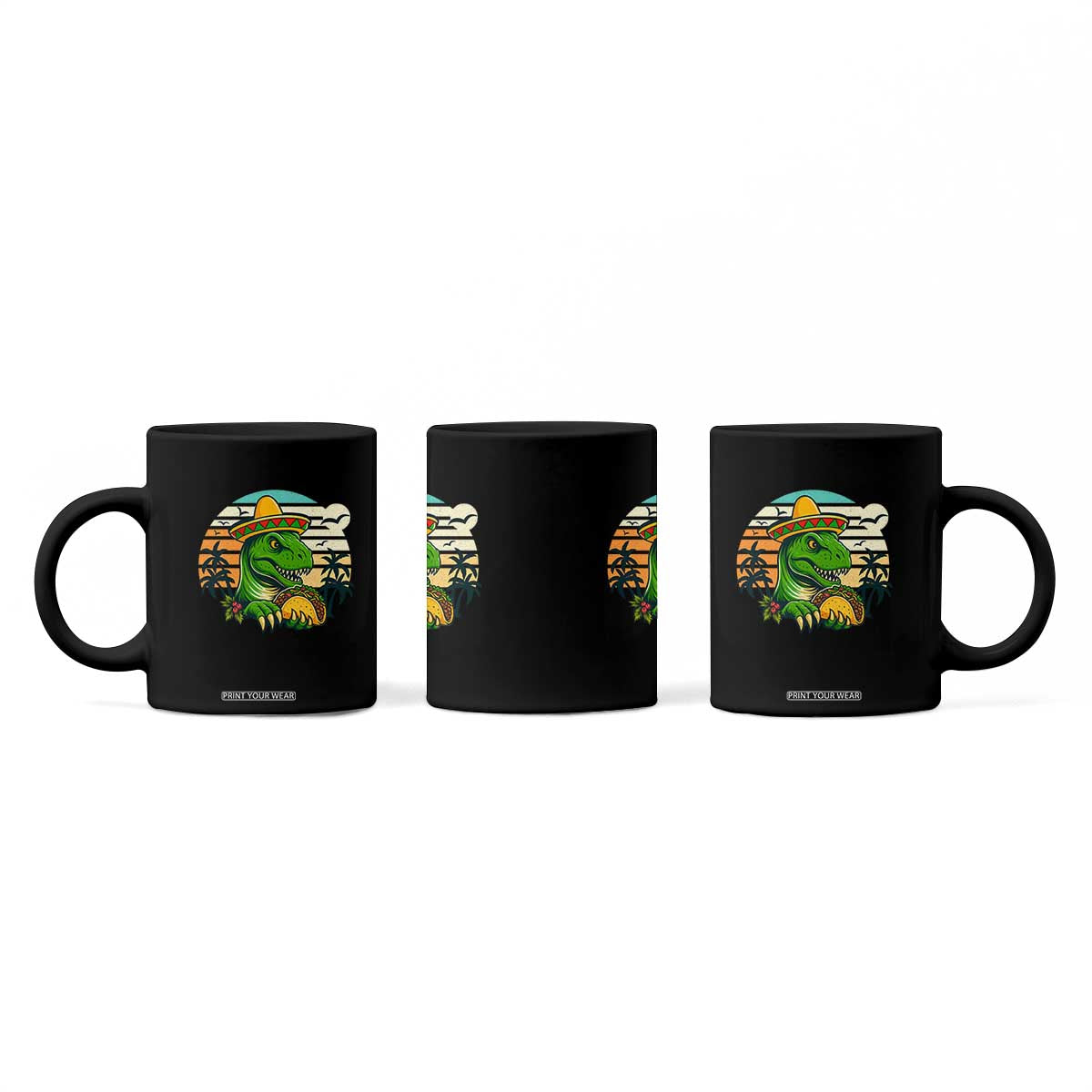 Funny Tacos Dinosaur Coffee Mug Mexican Food Lover Gift TS12 Print Your Wear