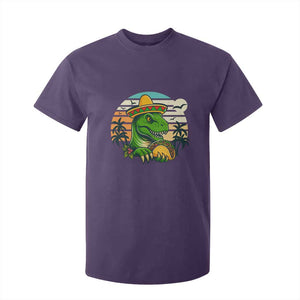 Funny Tacos Dinosaur T Shirt For Kid Mexican Food Lover Gift TS12 Purple Print Your Wear