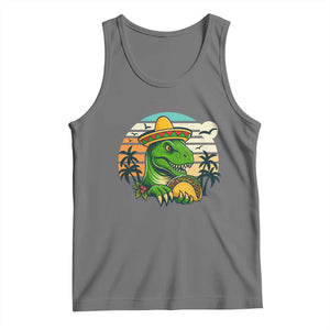 Funny Tacos Dinosaur Tank Top Mexican Food Lover Gift TS12 Black Heather Print Your Wear