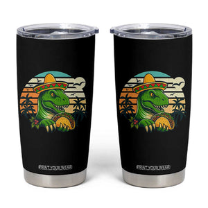 Funny Tacos Dinosaur Tumbler Cup Mexican Food Lover Gift TS12 Black Print Your Wear