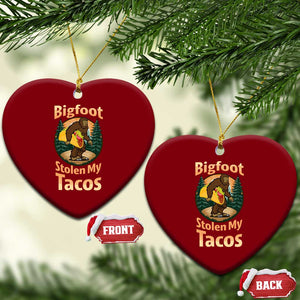 Funny Bigfoot Stole My Tacos Ceramic Ornament Sasquatch Taco Lover TS12 Print Your Wear