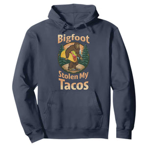 Funny Bigfoot Stole My Tacos Hoodie Sasquatch Taco Lover TS12 Navy Print Your Wear