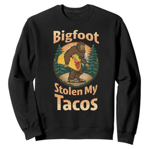 Funny Bigfoot Stole My Tacos Sweatshirt Sasquatch Taco Lover TS12 Black Print Your Wear