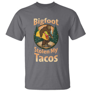 Funny Bigfoot Stole My Tacos T Shirt Sasquatch Taco Lover TS12 Charcoal Print Your Wear