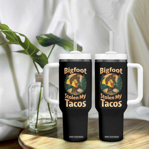 Funny Bigfoot Stole My Tacos Tumbler With Handle Sasquatch Taco Lover TS12 Print Your Wear