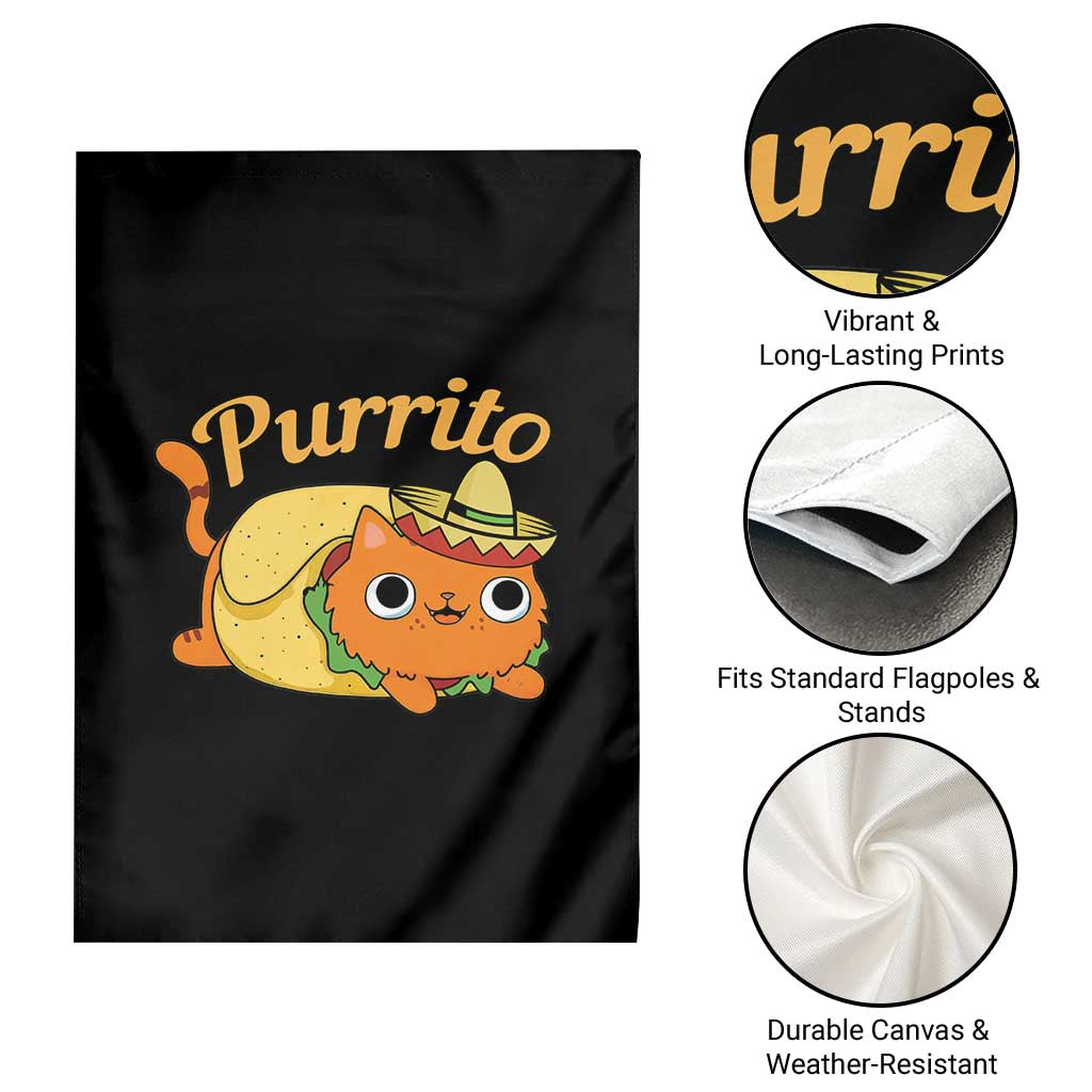 Funny Burrito Lover Gift Garden Flag Purrito Cat TS12 Print Your Wear