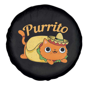 Funny Burrito Lover Gift Spare Tire Cover Purrito Cat TS12 Print Your Wear
