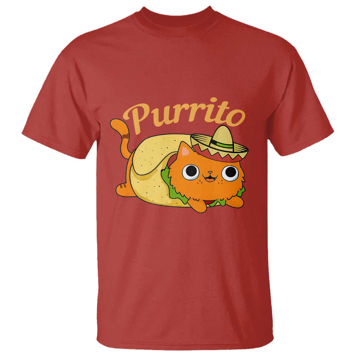 Funny Burrito Lover Gift T Shirt Purrito Cat TS12 Red Print Your Wear