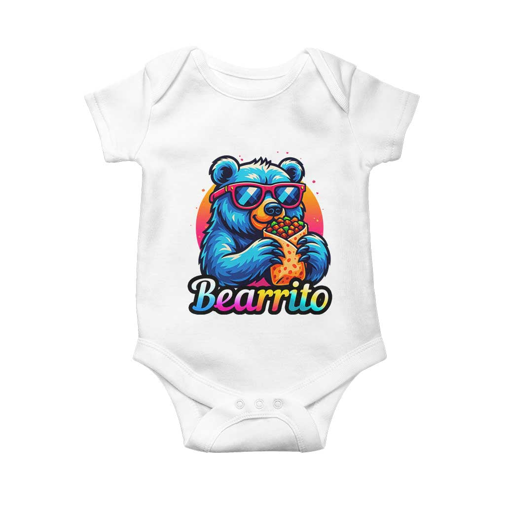 Mexican Food Lover Gift Baby Onesie Funny Bearrito TS12 White Print Your Wear