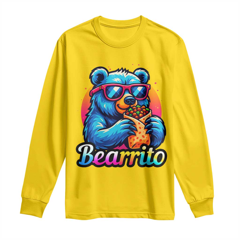 Mexican Food Lover Gift Long Sleeve Shirt Funny Bearrito TS12 Daisy Print Your Wear