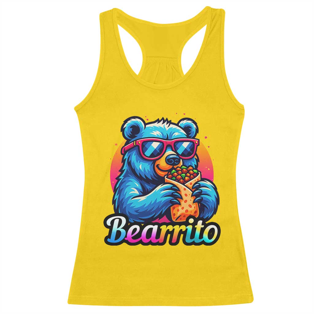 Mexican Food Lover Gift Racerback Tank Top Funny Bearrito TS12 Daisy Print Your Wear