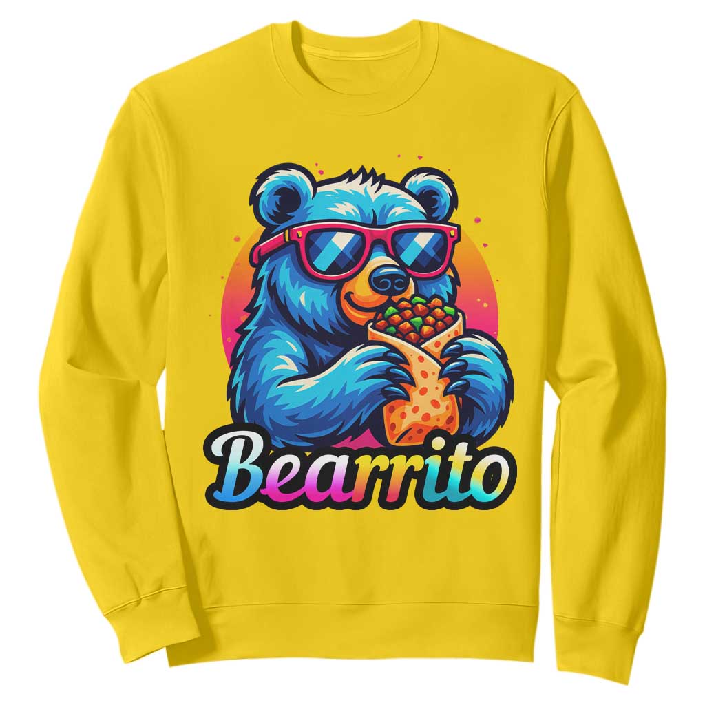 Mexican Food Lover Gift Sweatshirt Funny Bearrito TS12 Daisy Print Your Wear