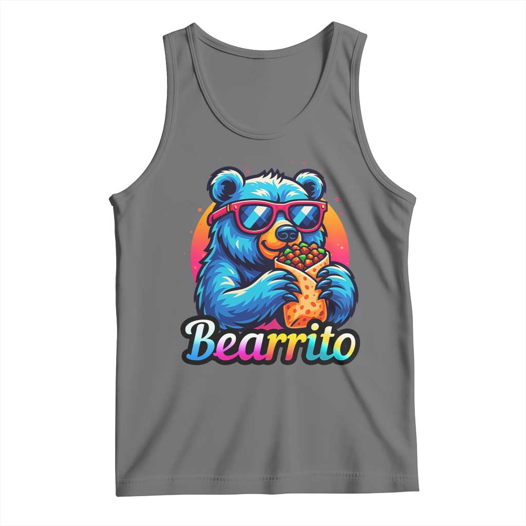 Mexican Food Lover Gift Tank Top Funny Bearrito TS12 Black Heather Print Your Wear