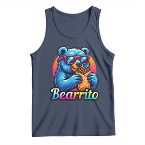 Mexican Food Lover Gift Tank Top Funny Bearrito TS12 Navy Print Your Wear