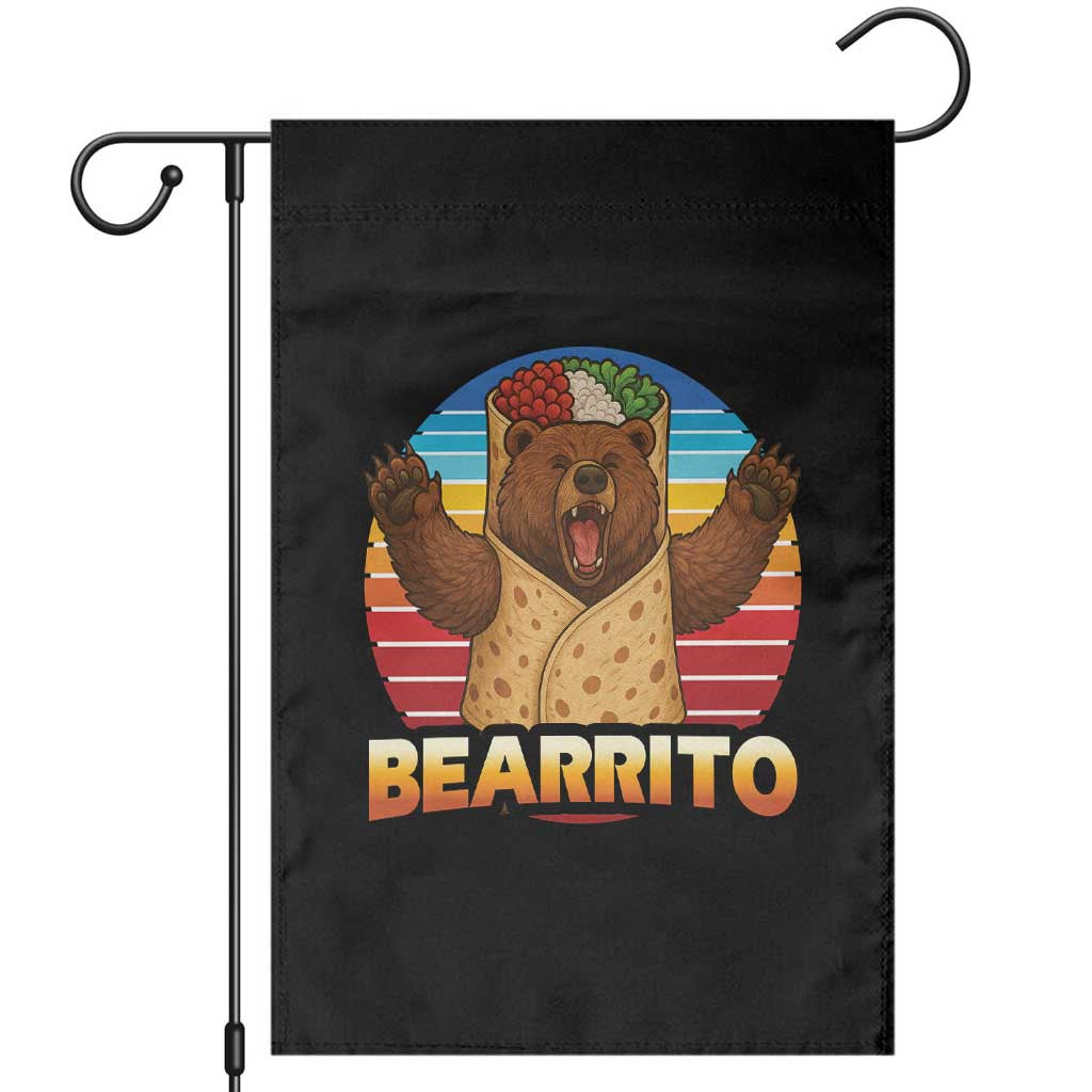 Burrito Lover Gift Garden Flag Funny Bearrito TS12 Black Print Your Wear