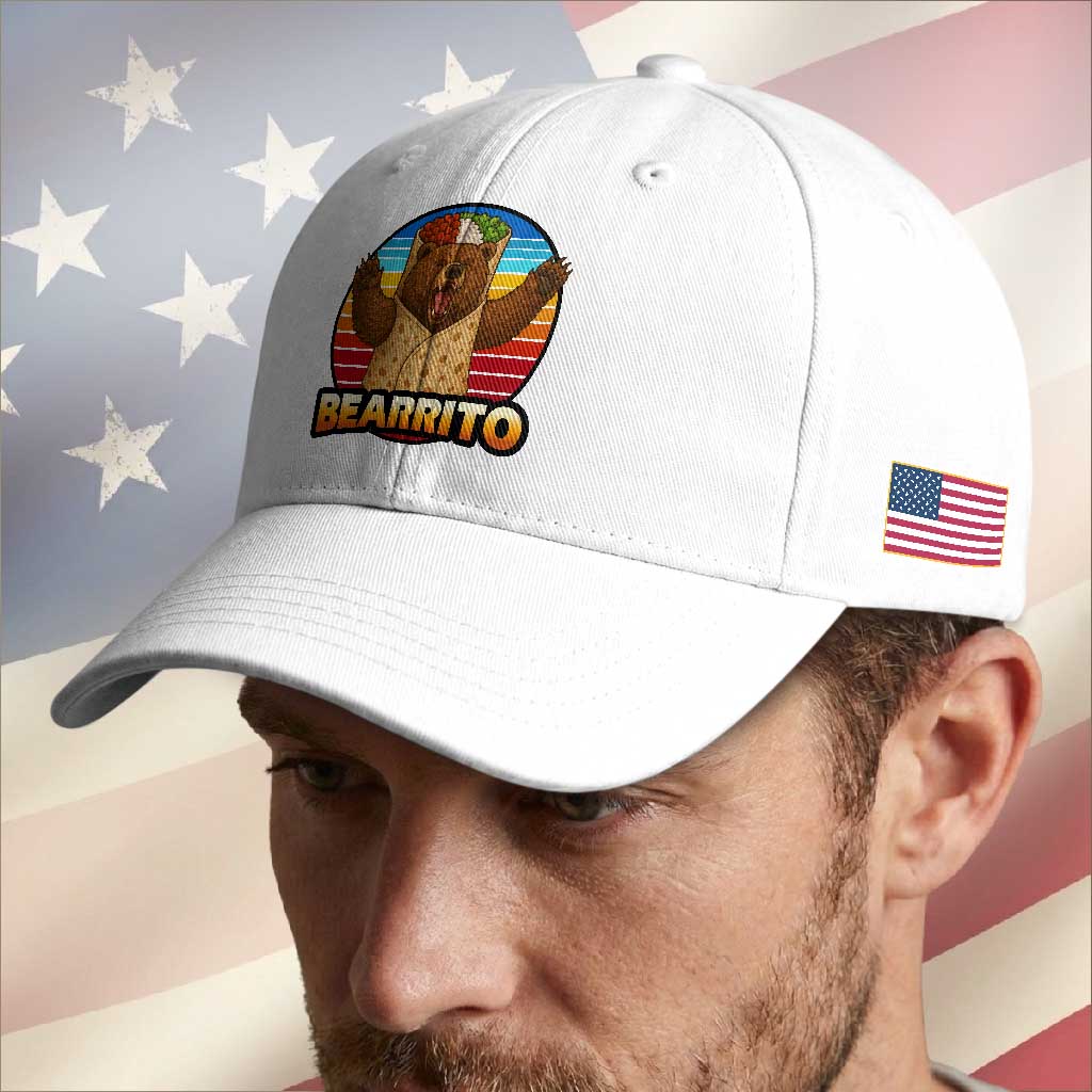Burrito Lover Gift Baseball Cap Funny Bearrito TS12 Print Your Wear