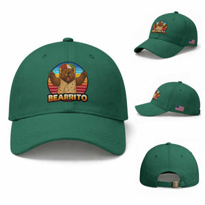Burrito Lover Gift Baseball Cap Funny Bearrito TS12 Baseball Cap Universal Fit Irish Green Print Your Wear