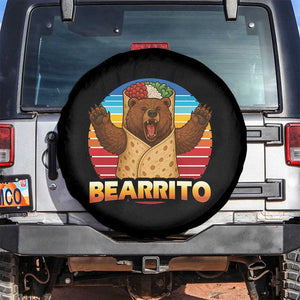 Burrito Lover Gift Spare Tire Cover Funny Bearrito TS12 No hole Black Print Your Wear